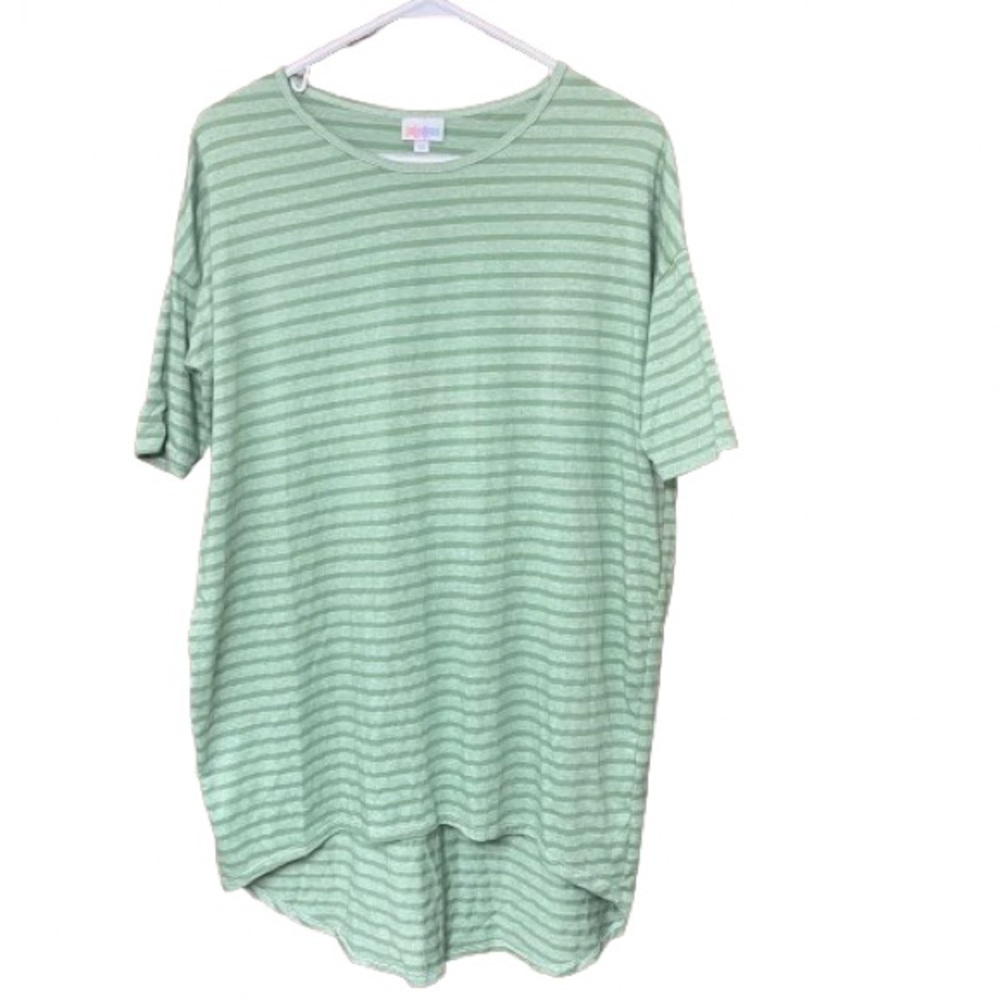 LuLaRoe Irma Green Stripe Size XS